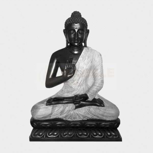 1-Black Marble Buddha Statue